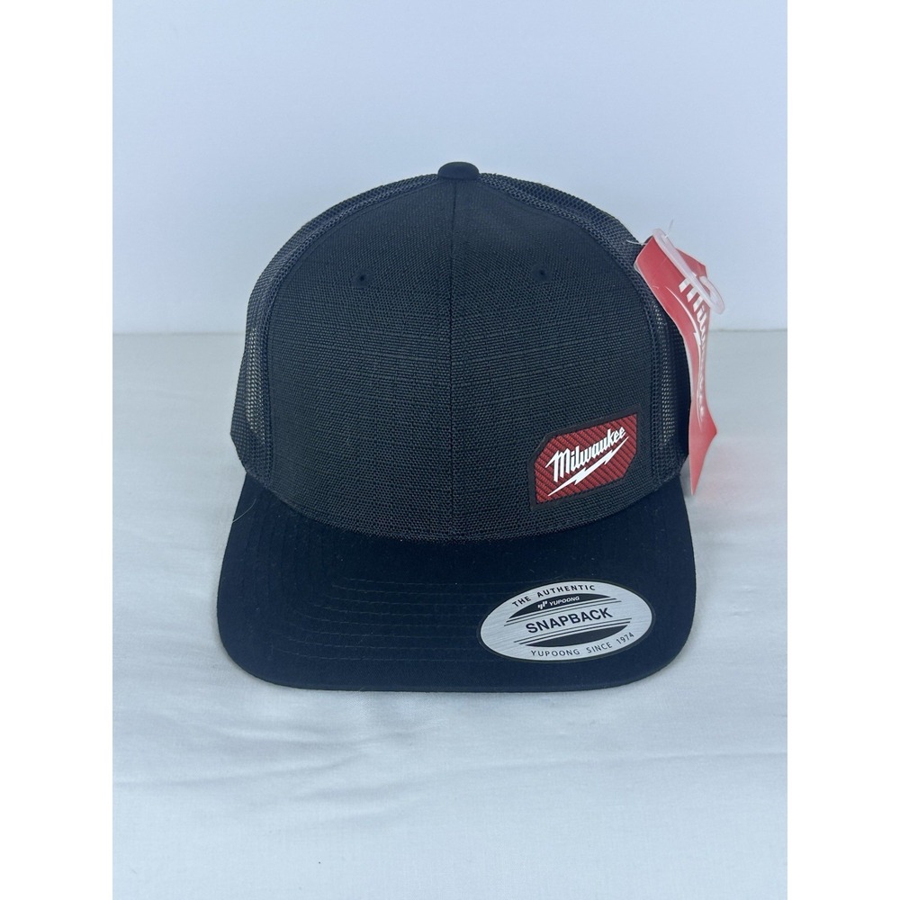 NWT Milwaukee Gridiron 505B SnapBack Trucker Hat Cap Black Ripstop Power Tools